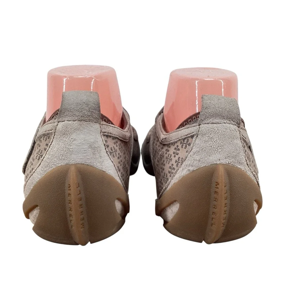 Merrell Circuit Taupe Print Mary Jane Suede Driving‎ Loafer Flats Shoe Womens 8